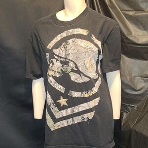 Metal Mulisha Shirt Mens Black Camo Logo Military Skull Biker Skater Y2K
